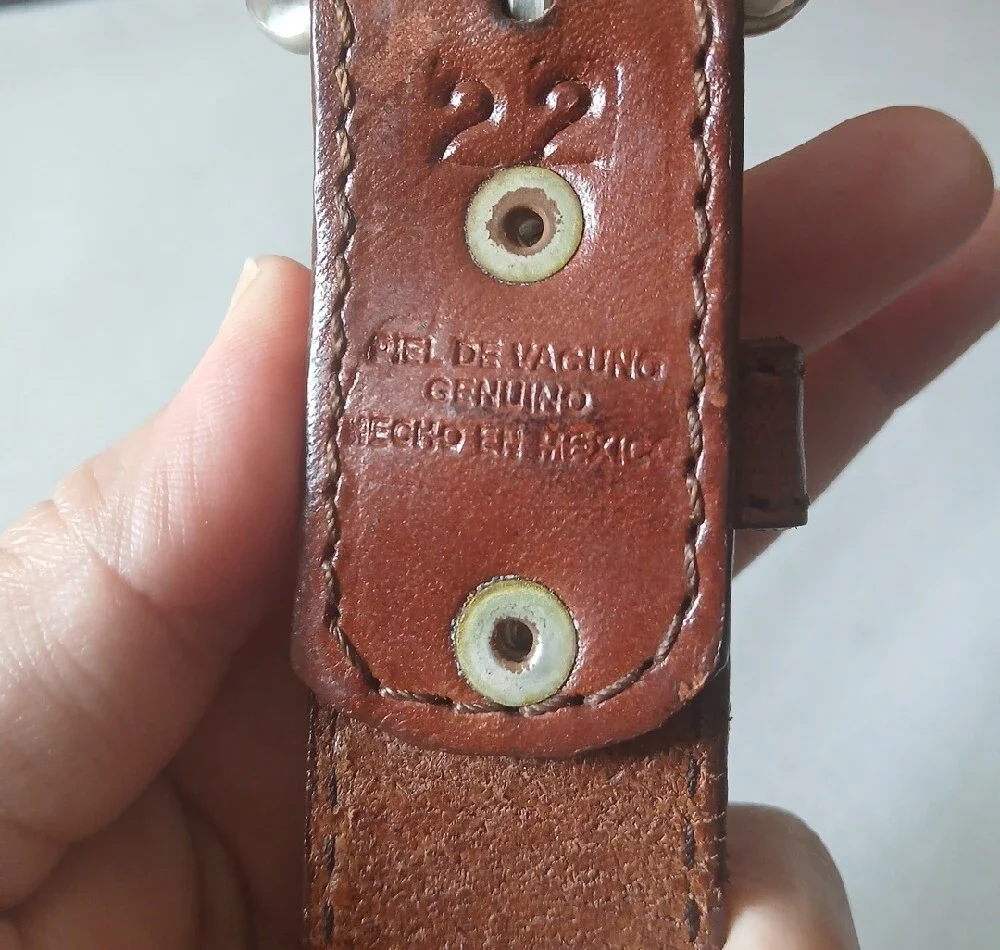 Kid's Brown Leather Braided Accent Belt